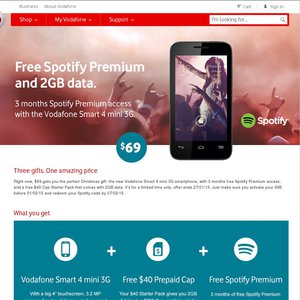 50%OFF Vodafone package, Android phone Deals and Coupons
