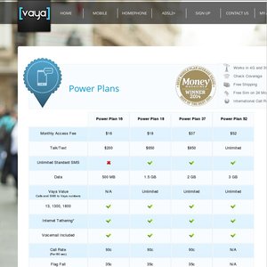 15%OFF Vaya Power Plans V2 Deals and Coupons