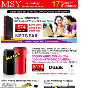 50%OFF Netgear router and Patriot memory stick Deals and Coupons