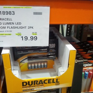 50%OFF 2pk Duracell 500Lumen LED Flashlight Deals and Coupons