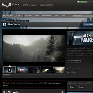 50%OFF (Steam )Alan Wake) Deals and Coupons