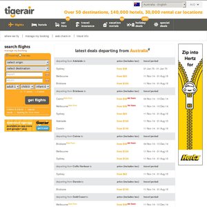 50%OFF Flight Deals from Tiger Air Deals and Coupons