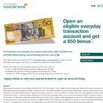 50%OFF New Eligible Everyday Transaction Account with $2000 Deposit Deals and Coupons