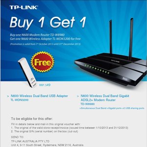 50%OFF TP-Link Modem Router (TD-W8980) Deals and Coupons
