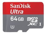 20%OFF SanDisk Ultra 64GB MicroSDXC Class 10 Deals and Coupons