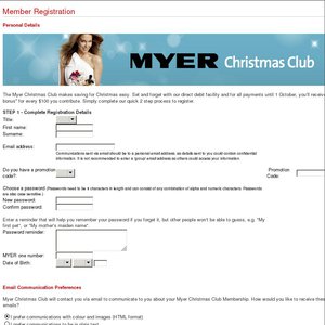 10%OFF Myer Christmas Club Deals and Coupons
