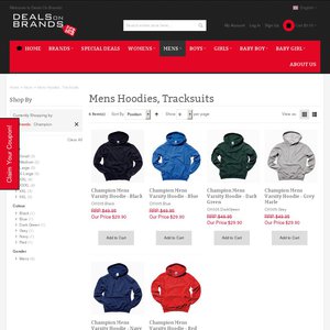 50%OFF Mens & Womens Champion Varsity Hoodies Deals and Coupons