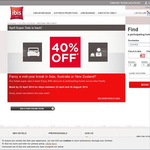 40%OFF Ibis Hotels accommodations Deals and Coupons