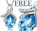 50%OFF Modern-Royal Blue Crystal Pendant & Necklace  Deals and Coupons