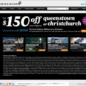 50%OFF Return Flights to Queenstown Deals and Coupons