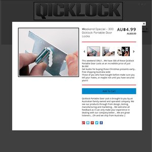 50%OFF Quicklock portable Door lock Deals and Coupons