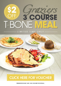50%OFF Graziers 3-course T-bone Deals and Coupons