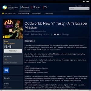50%OFF Oddworld New 'n' Tasty Alf's Escape Mission Addon Deals and Coupons