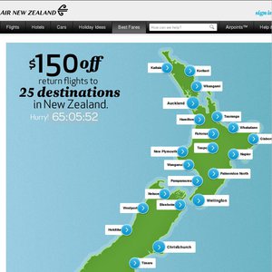 50%OFF Air New Zealand Return flights Deals and Coupons