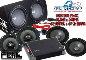 50%OFF FLI Audio System Pack 2000w Dual Subs + Amp + 6.5