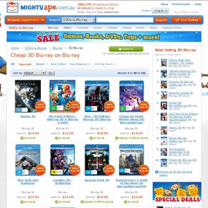 50%OFF 3D Blu-Ray Discs Deals and Coupons