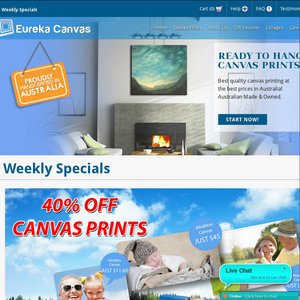 40%OFF Canvas Prints - 100x75cm Deals and Coupons