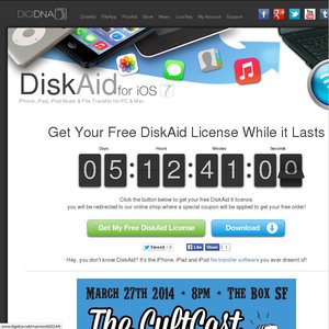 50%OFF DiskAid Free License  Deals and Coupons