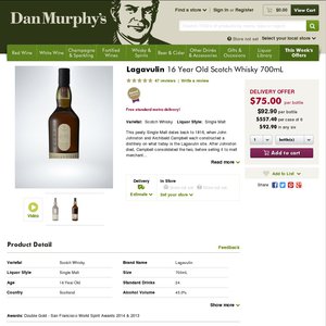 25%OFF Lagavulin 16 year old Scotch whiskey Deals and Coupons