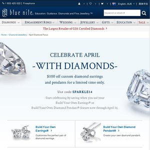50%OFF  Custom Made Diamond Earrings & Pendants Deals and Coupons