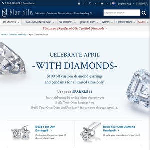 50%OFF Custom Made Diamond Earrings & Pendants Deals and Coupons