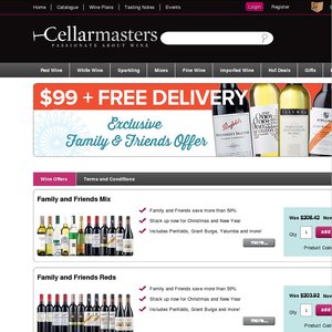 50%OFF Cellarmasters Family & Friends Wine Offer Deals and Coupons