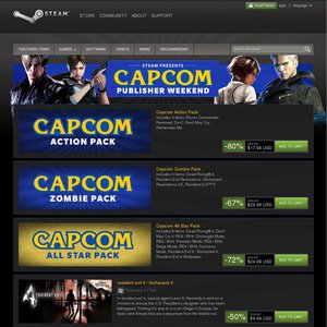 50%OFF Capcom Steam games Deals and Coupons