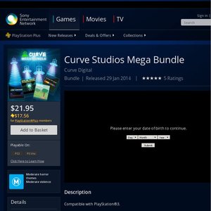 50%OFF PS3/VITA Curve Studios Mega Bundle Deals and Coupons