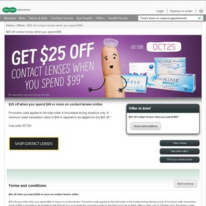 25%OFF Contact Lenses Deals and Coupons