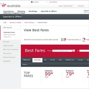 50%OFF Virgin Australia Fares Deals and Coupons
