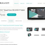 50%OFF Bauhn 1.2GHz 10.1” Quad Core 3G & Wi-Fi Tablet Deals and Coupons