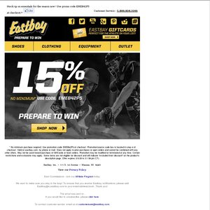 15%OFF Eastbay products Deals and Coupons