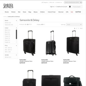 40%OFF Range of Samsonite and Delsey Luggage Deals and Coupons