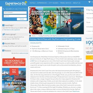 50%OFF Days Entry to DreamWorld, WhiteWater World & SkyPoint Deck Deals and Coupons