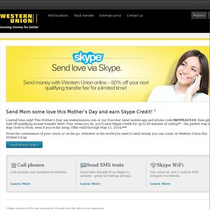 50%OFF WesternUnion Qualifying Transfer Fee Deals and Coupons