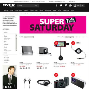 20%OFF Selected TV'S, Headphones, Blu-Ray Players, Recorders, Sony 42
