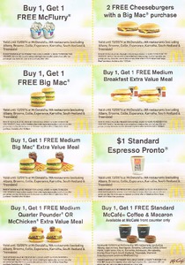 50%OFF Big Mac Purchase and other food on Buy1 Get1 Offer list Deals and Coupons