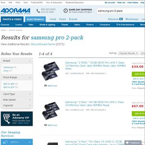 50%OFF Samsung SD & MicroSD PRO 2-pack - 32GB & 64GB, Oz Postage Deals and Coupons