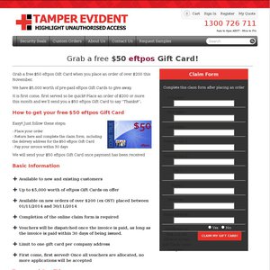 50%OFF Eftpos Gift Card Deals and Coupons