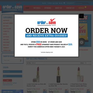 50%OFF Order and Save Items Deals and Coupons