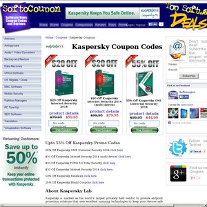 55%OFF Kaspersky Internet Security Multi-Device 2014 Deals and Coupons