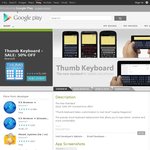50%OFF Android app, Thumb Keyboard Android App Deals and Coupons