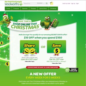 5%OFF Woolworths Order Deals and Coupons