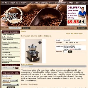 17%OFF Savannah Classic Coffee Grinder Deals and Coupons