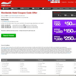 50%OFF Webjet Hotel Bookings Globally Deals and Coupons