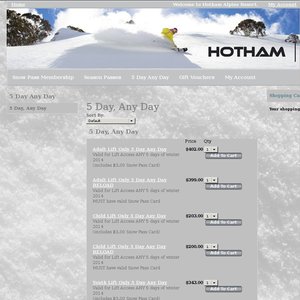 50%OFF Mt Hotham & Falls Creek 5 Day Snow pass  Deals and Coupons