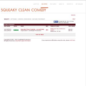 20%OFF Tickets for Squeaky Clean Comedy Gala Deals and Coupons