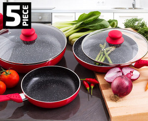 50%OFF 5-Piece Quality Ceramic Cookware Set Deals and Coupons