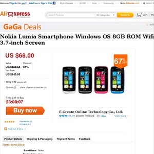50%OFF Nokia Lumia 610 8GB Deals and Coupons