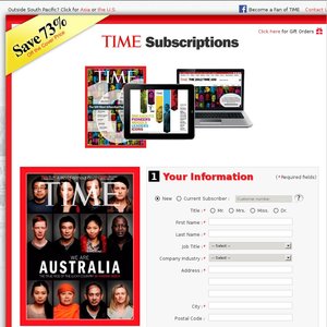 50%OFF Time Australia 1 Year Subscription  Deals and Coupons